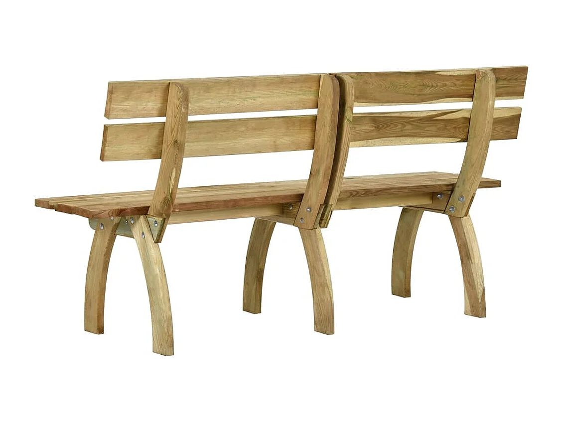 Banc de jardin meuble bois marron 160 x 60 x 86 cm 02_0011263