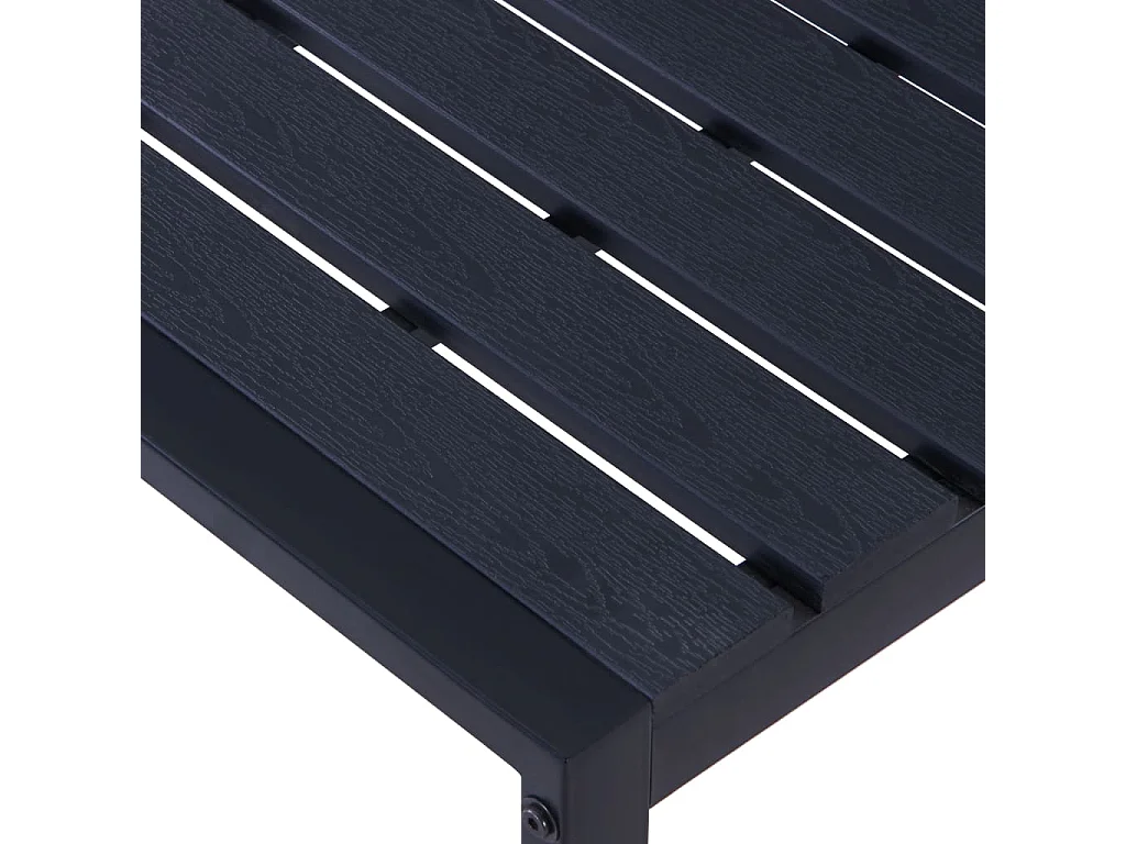 Banco de jardín muebles de exterior para terraza terraza 180 cm panel PS negro 02_0011276