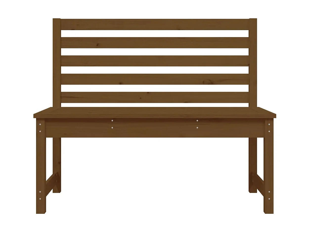 Banco de jardín Muebles de exterior para terraza terraza 109 x 48 x 91,5 cm madera maciza de pino marrón miel 02_0011741