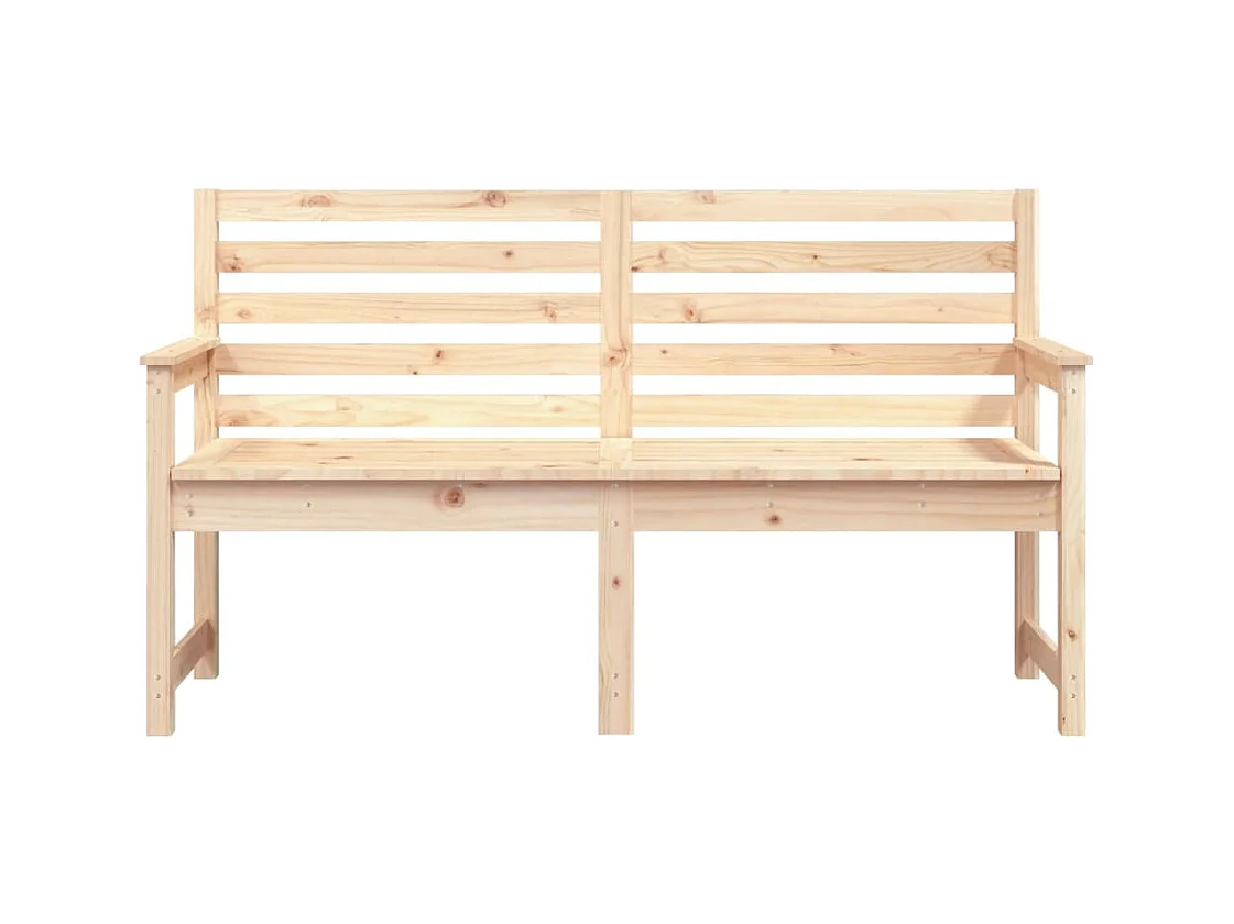 Banc de jardin meuble bois marron 159.5 x 48 x 91.5 cm 02_0011262