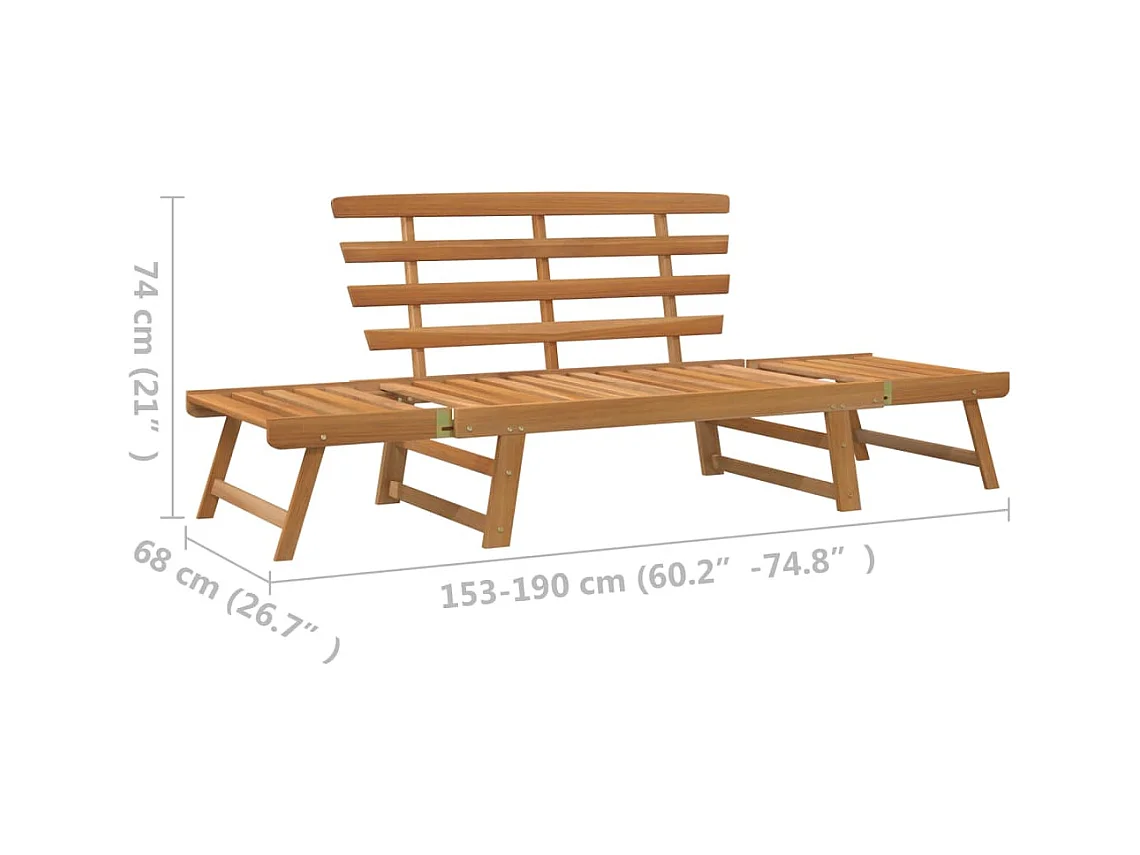 Banc de jardin 2-en-1 bois marron 153 x 68 x 74 cm 02_0011295