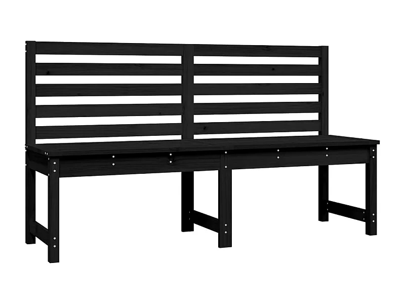 Panca da giardino mobili da giardino per esterni terrazza nera 157,5 cm legno di pino massiccio 02_0011753