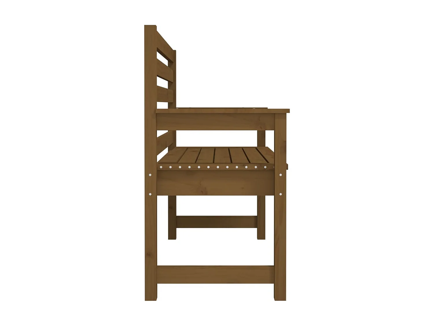 Banco de jardín Muebles de exterior para terraza terraza 109 x 48 x 91,5 cm madera maciza de pino marrón miel 02_0011743