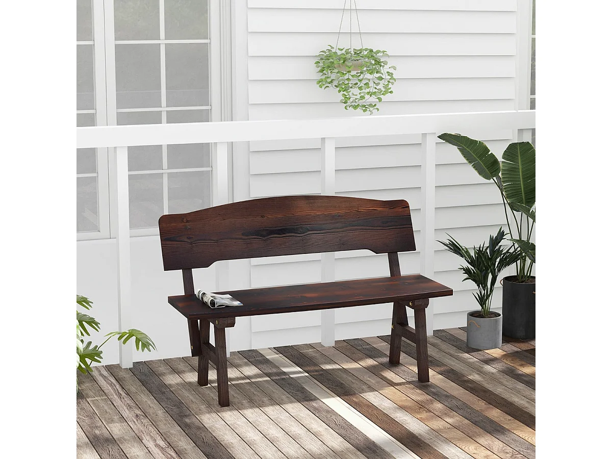 Banc de jardin en bois marron 120 x 51 x 78 cm 20_0007801