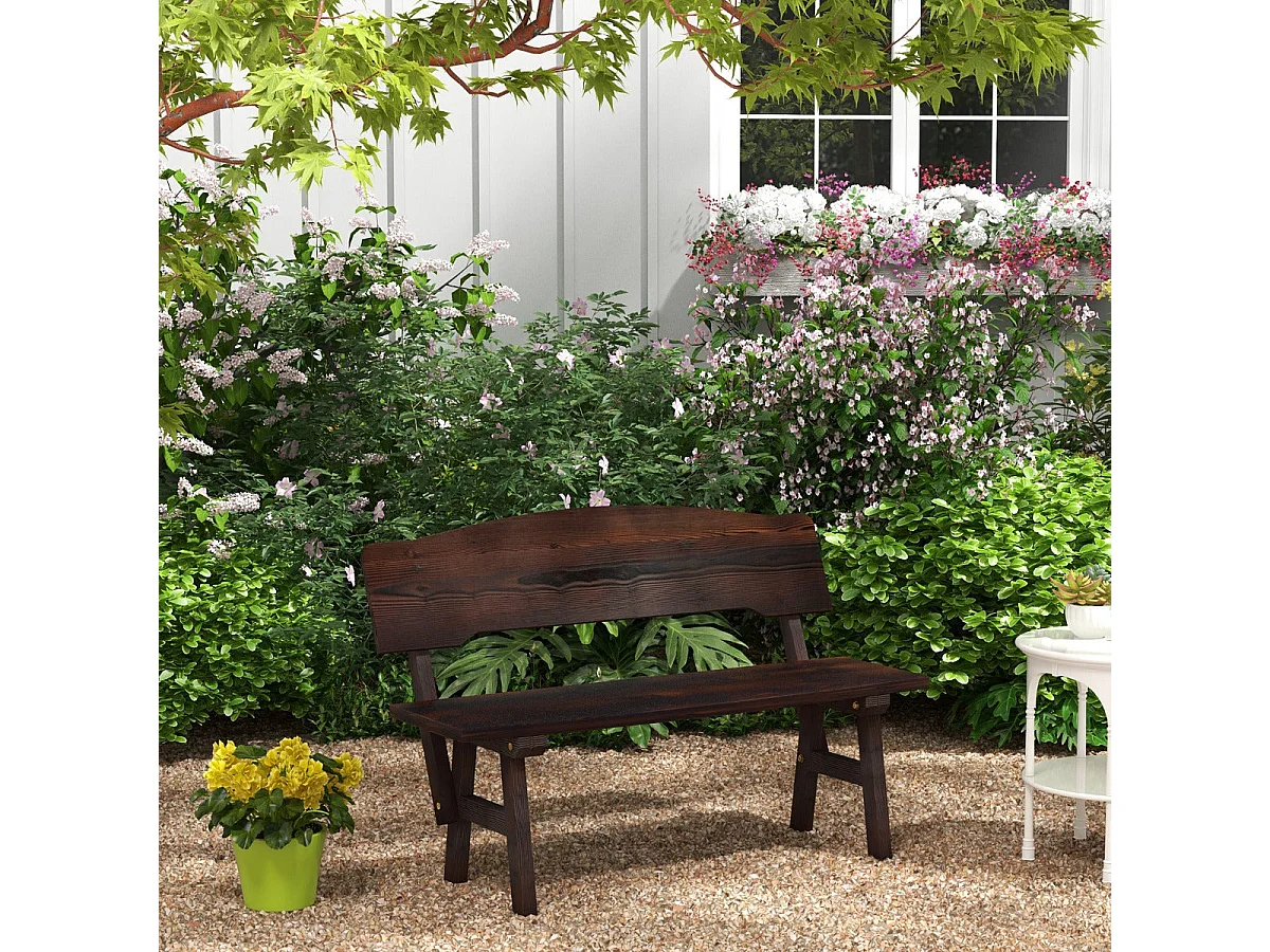 Banc de jardin en bois marron 120 x 51 x 78 cm 20_0007801