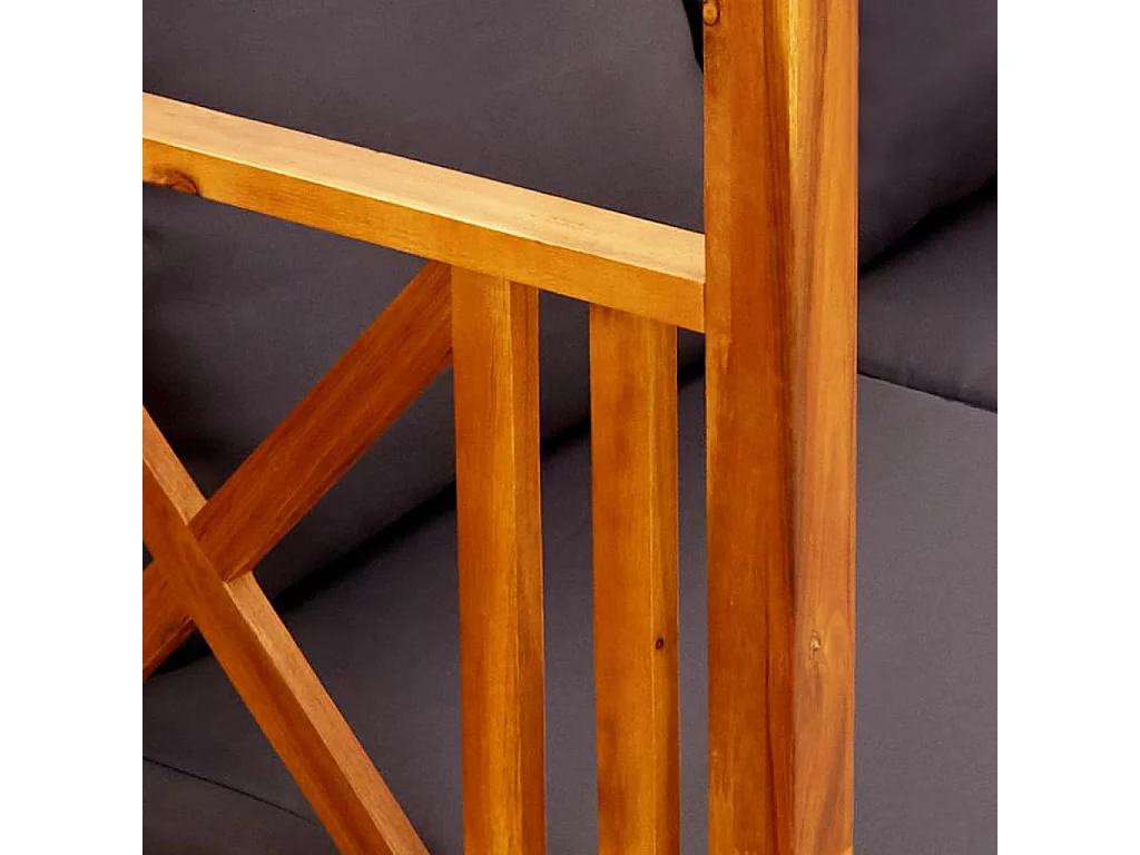 Panca da giardino mobili da esterno per patio terrazza con tettoia e poggiapiedi legno massello di acacia 02_0011345