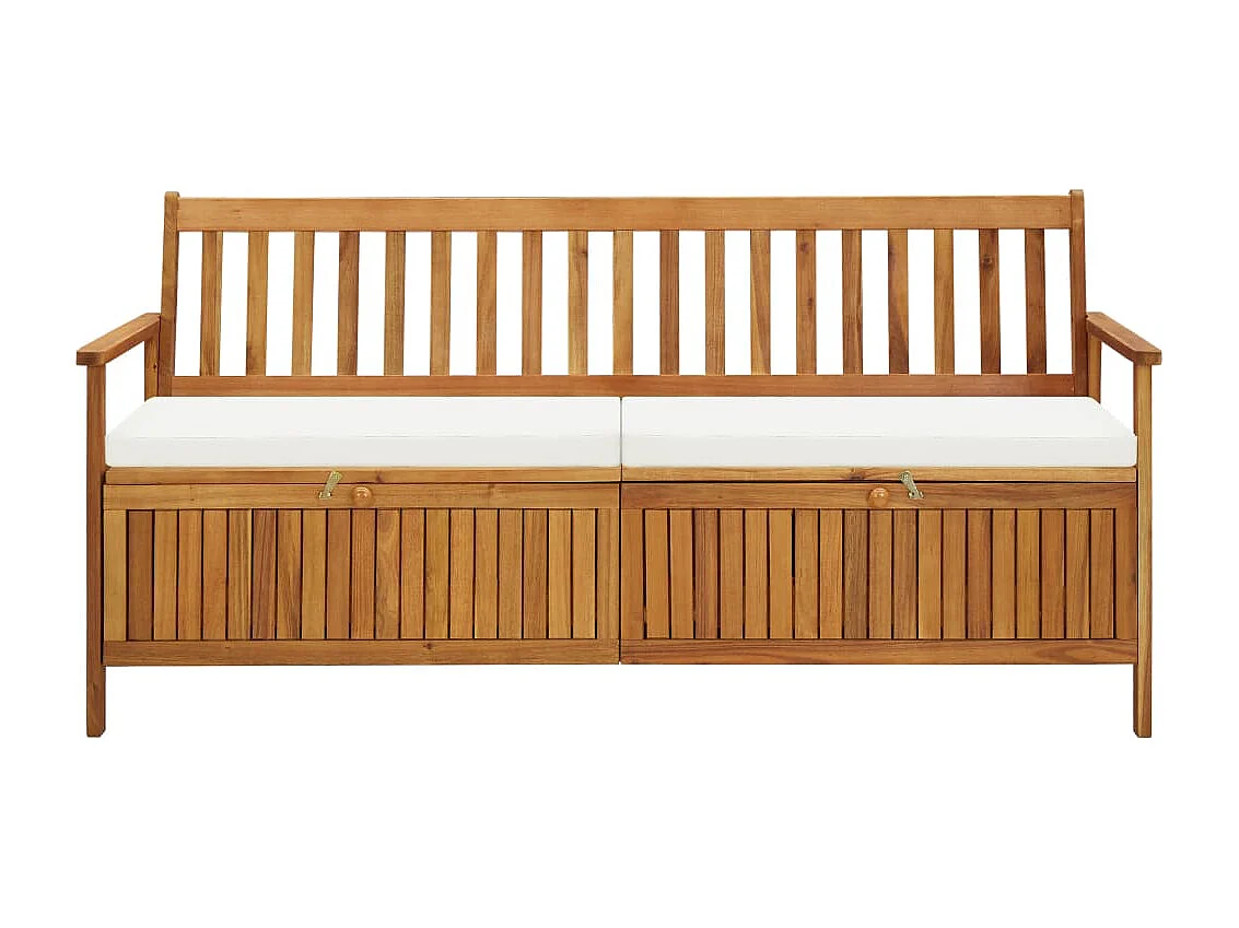 Banc de jardin meuble bois marron 170 x 63 x 84 cm 02_0011800