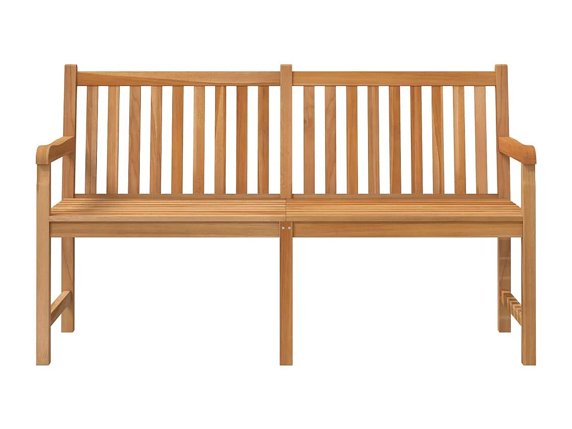Banc de jardin meuble bois marron 150 x 60 x 90 cm 02_0011252