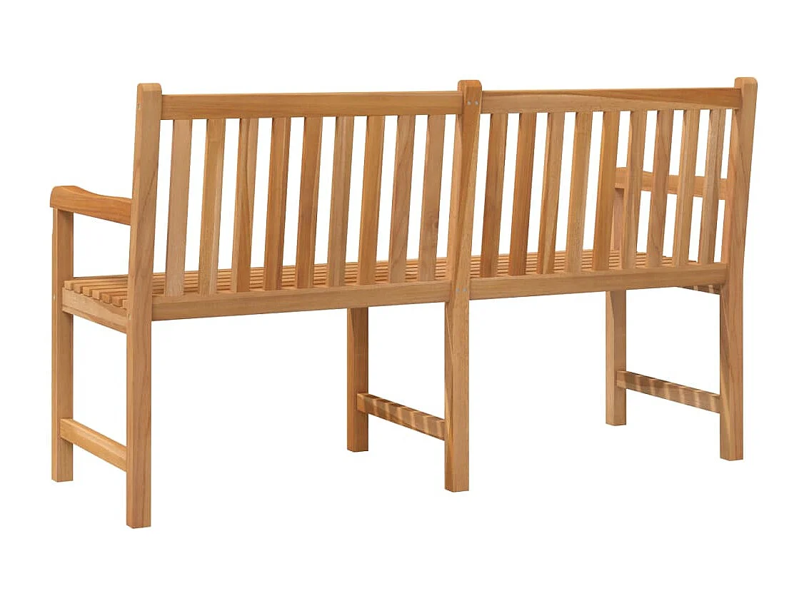 Banc de jardin meuble bois marron 150 x 60 x 90 cm 02_0011252