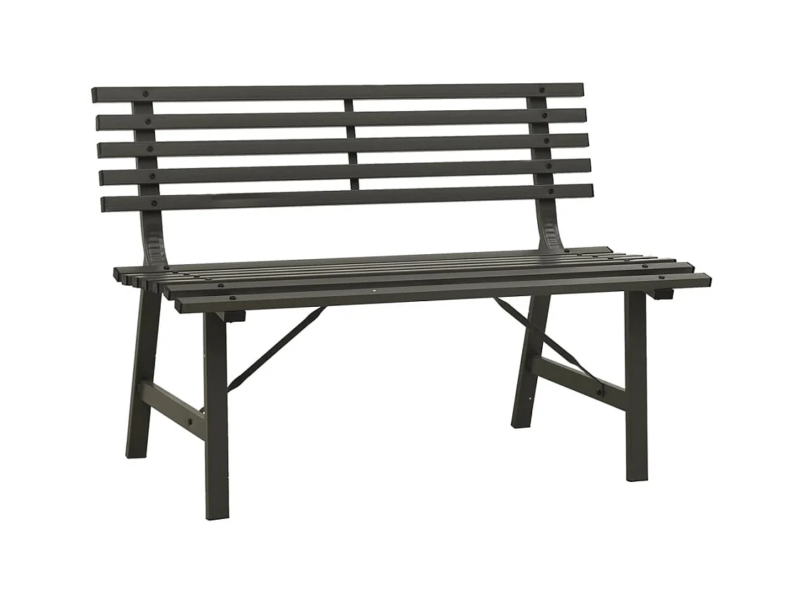 Banc de jardin meuble noire 110 x 59 x 76.5 cm 02_0011166