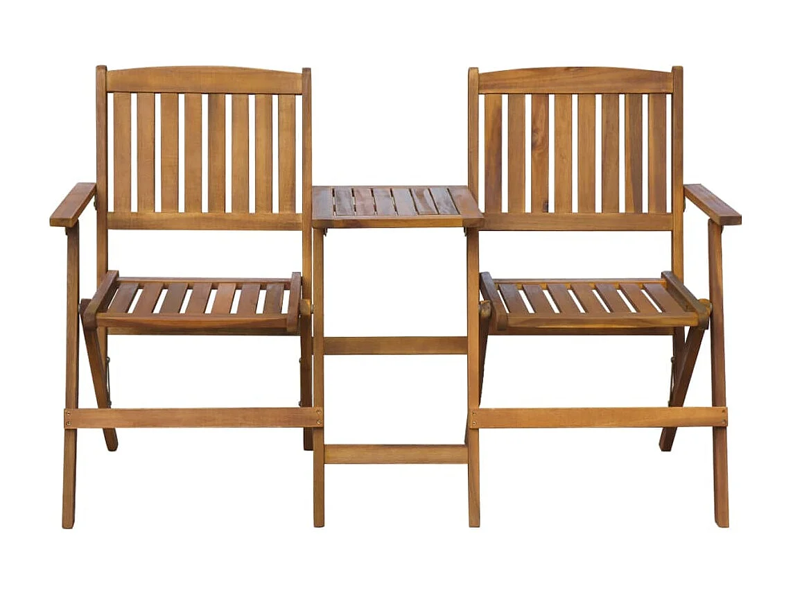 Banc de jardin meuble bois marron 140 x 60 x 88 cm 02_0011760