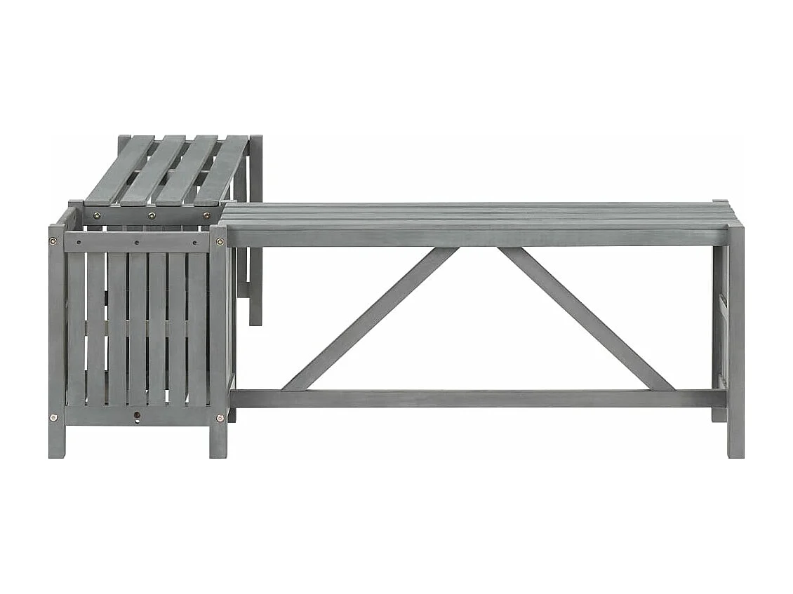 Banc de jardin meuble bois marron 117 x 117 x 40 cm 02_0011129