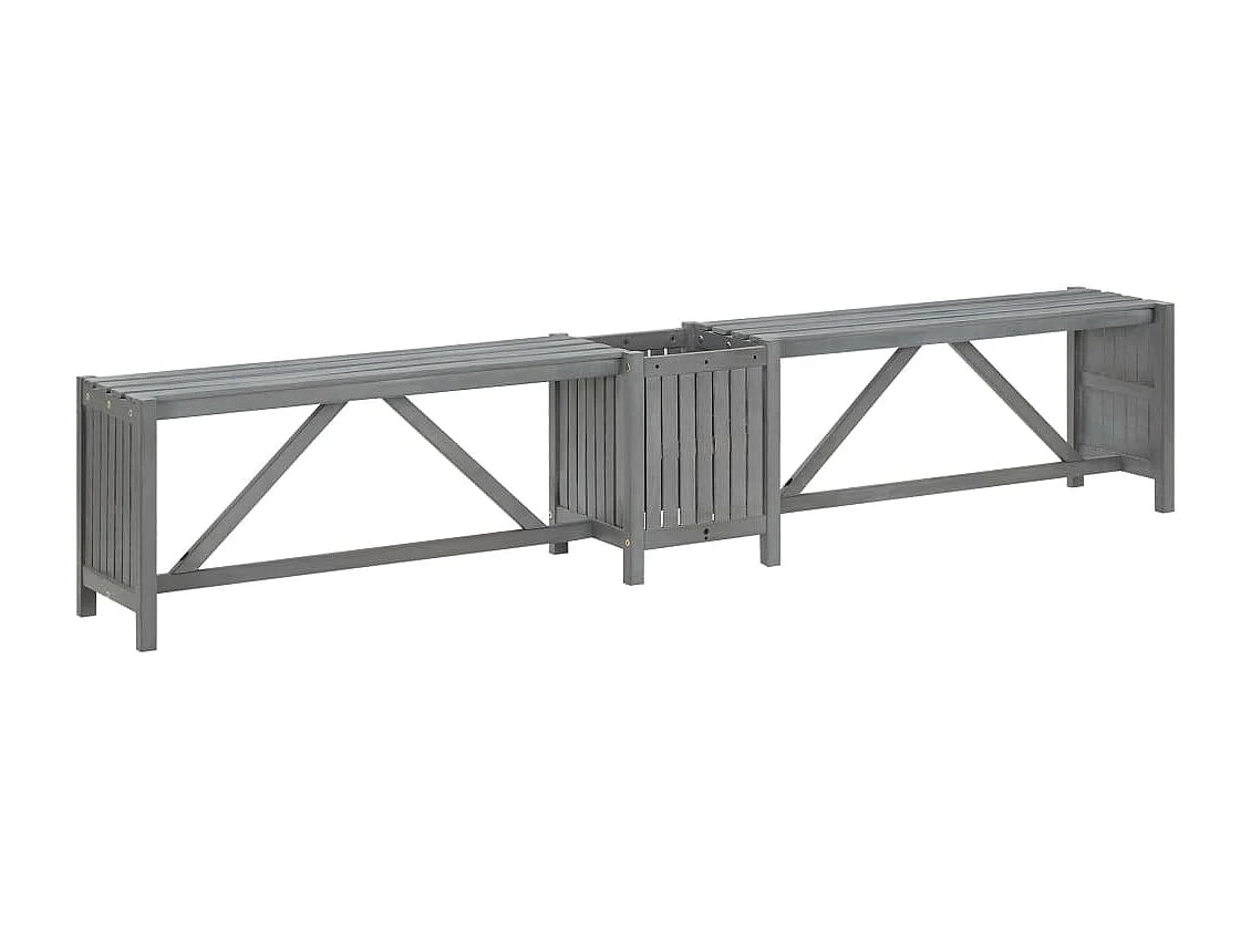 Banc de jardin meuble bois marron 117 x 117 x 40 cm 02_0011129