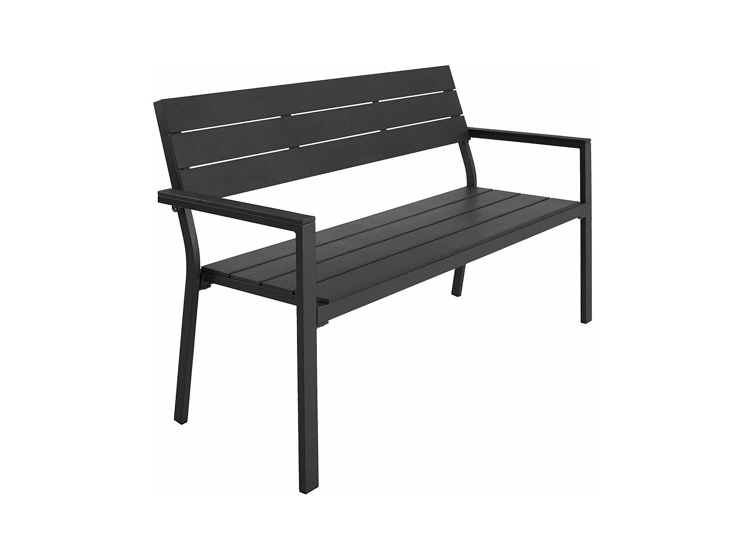 Banc de jardin pour aluminium grise 128 x 59 x 88 cm 08_0000248