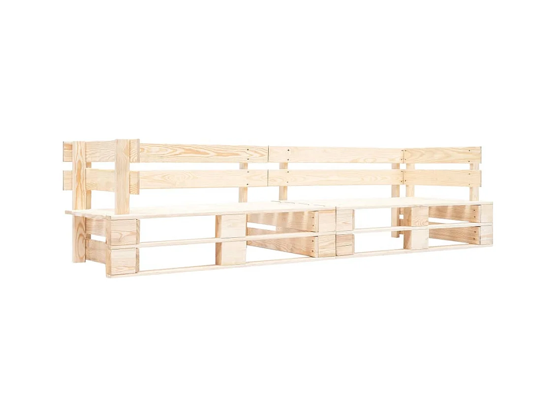 Canapé palette à 2 bois marron 220 x 66 x 55 cm 02_0011863