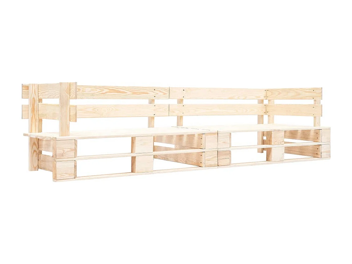 Canapé palette à 2 bois marron 220 x 66 x 55 cm 02_0011863