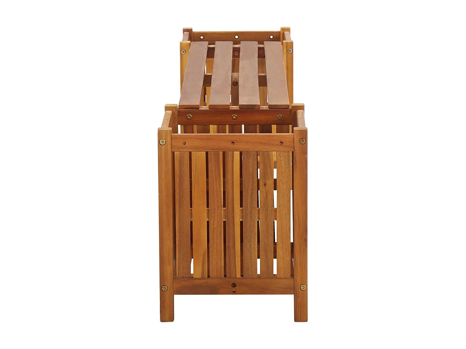 Banc de jardin meuble bois marron 150 x 30 x 40 cm 02_0011341