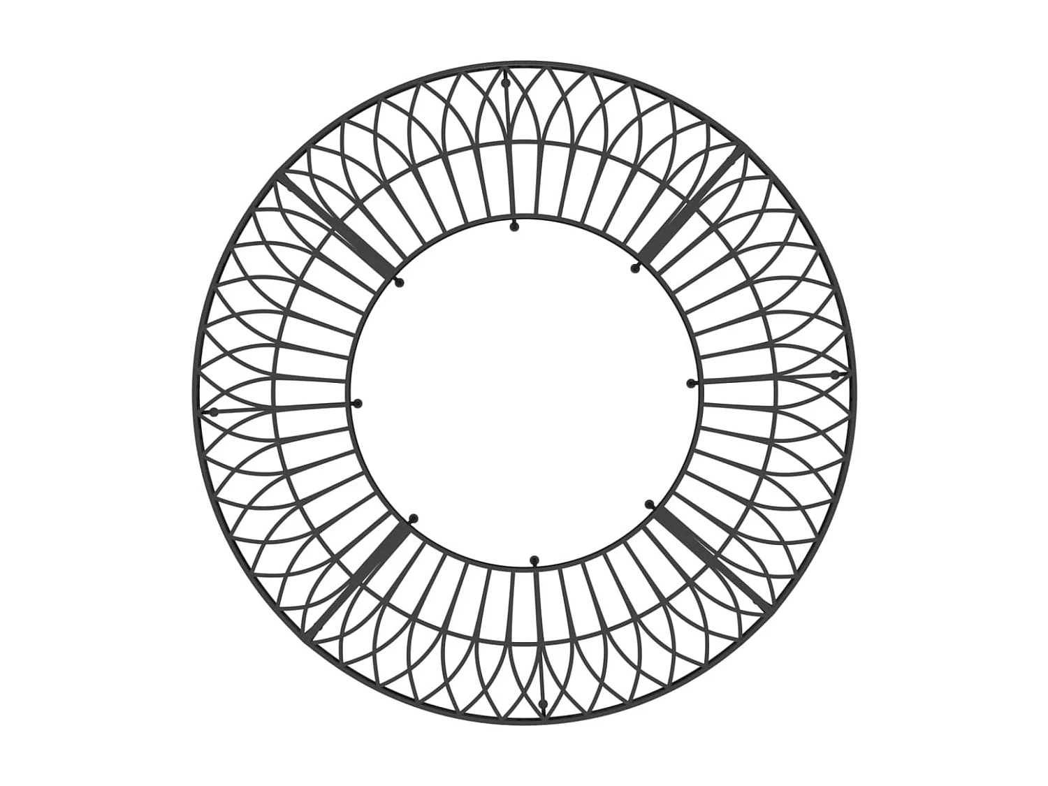 Banc de jardin meuble noire 160 x 160 x 45 cm 02_0011120