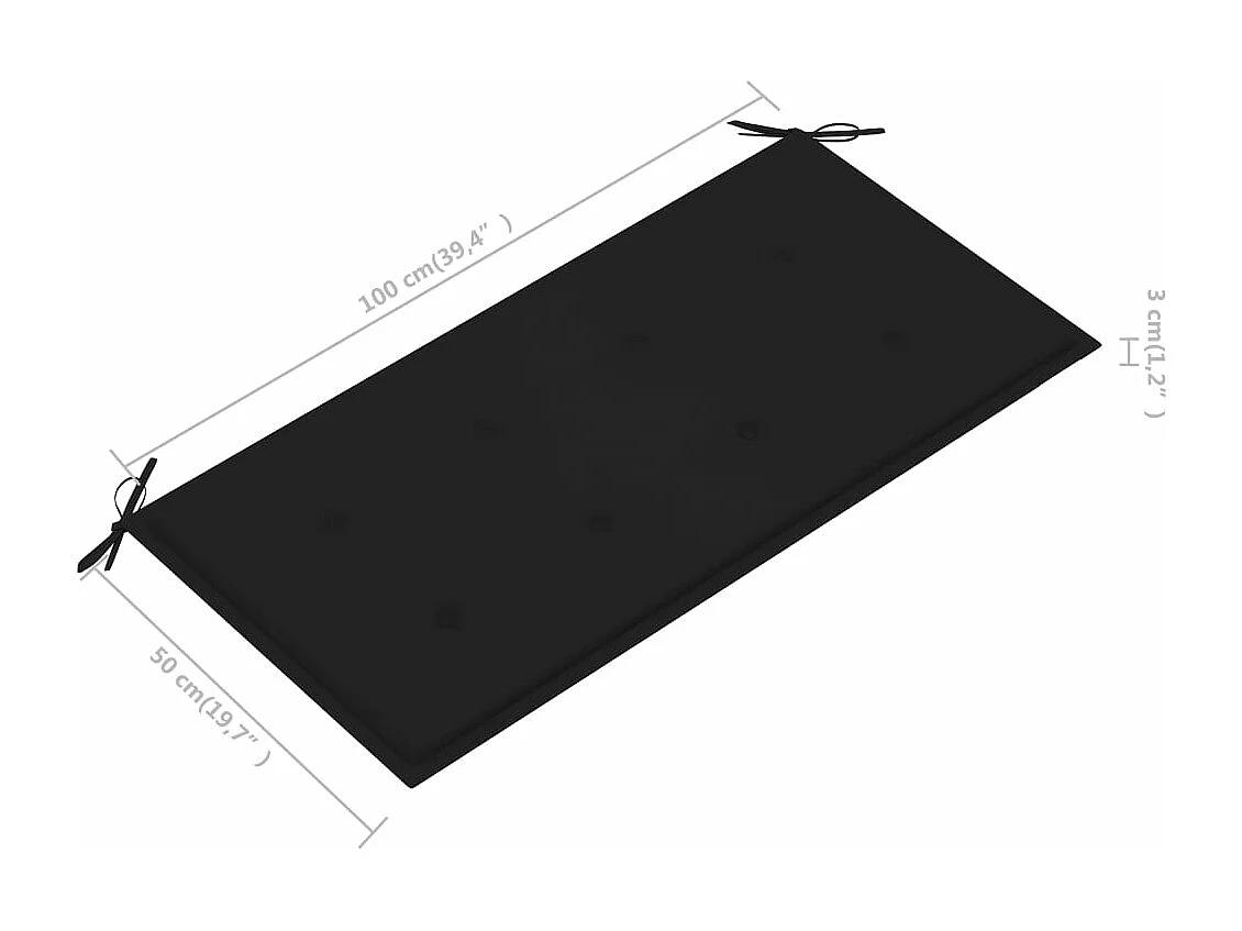 Banc de jardin meuble bois marron 112 x 55 x 94 cm 02_0011521