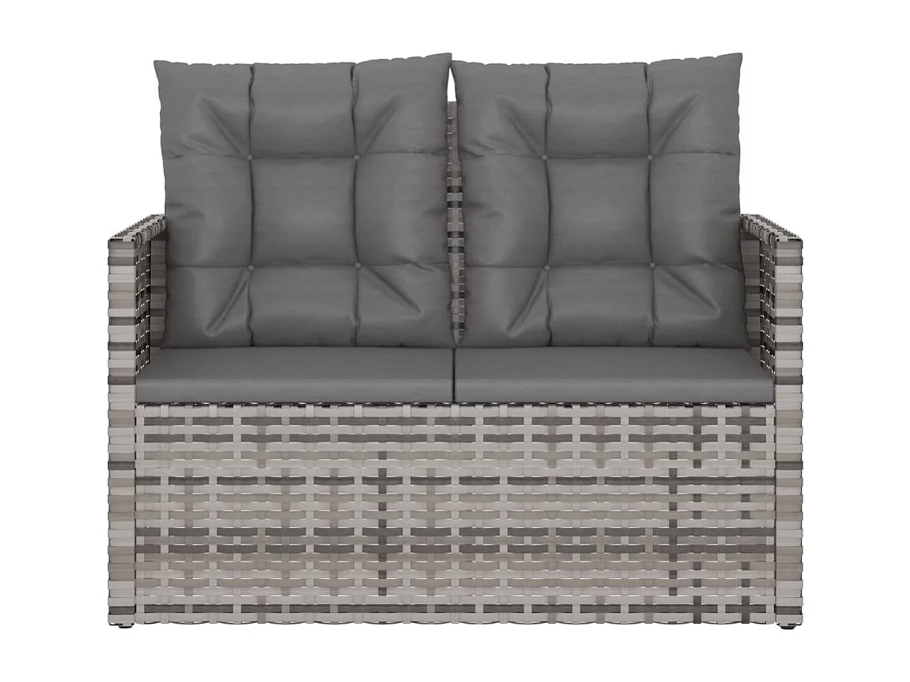 Banc de jardin meuble résine grise 105 x 56 x 75 cm 02_0011631