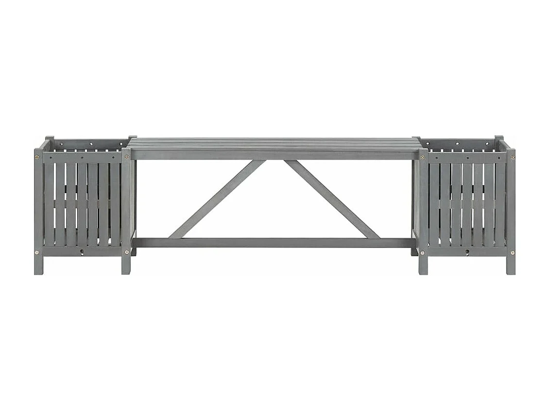 Banc de jardin meuble bois marron 150 x 30 x 40 cm 02_0011340