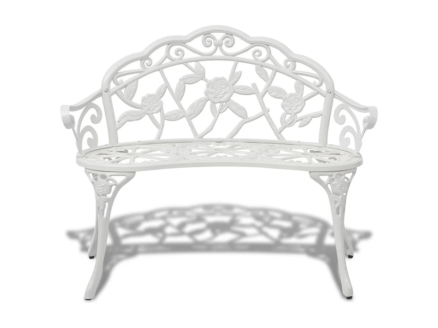 Banc de jardin meuble aluminium blanche 100 x 54 x 80 cm 02_0011141