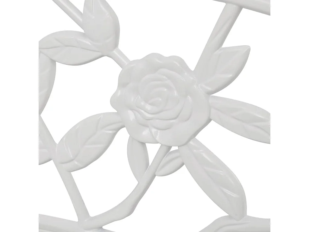 Panca da giardino mobili da giardino per esterni terrazza 100 x 54 x 80 cm alluminio pressofuso bianco 02_0011141