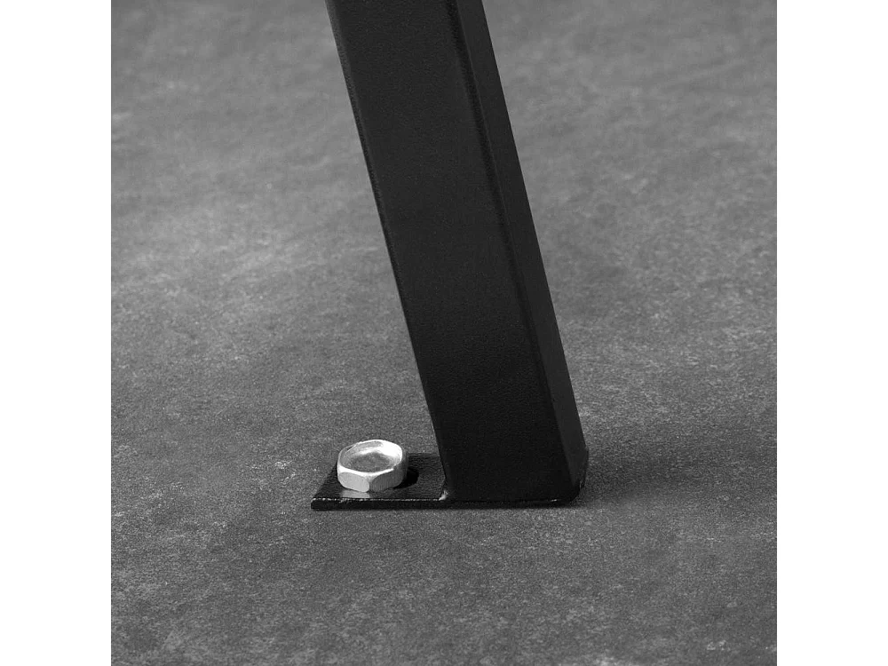 Banco de jardim em aço lacado 126 cm preto 2208150