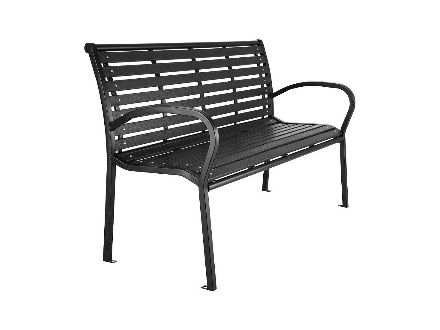 Banc de jardin meuble noire 126 x 62 x 81.5 cm 2208150