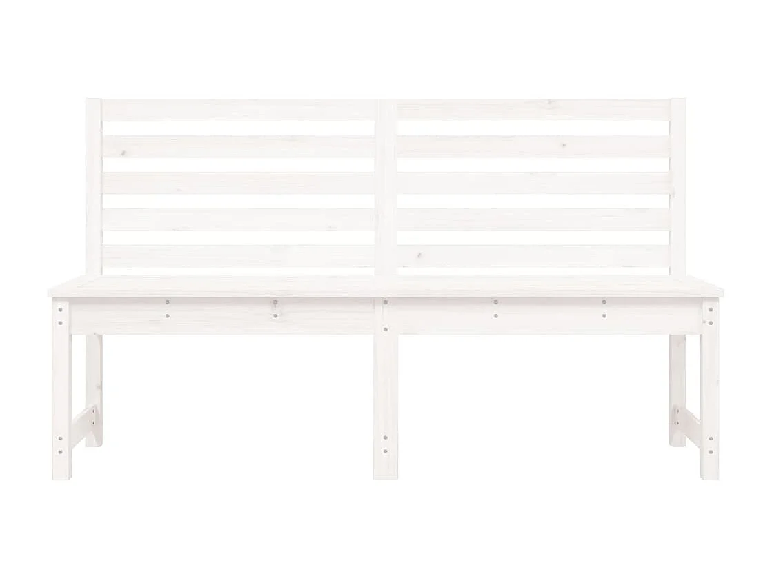Banc de jardin meuble bois blanche 157.5 x 48 x 91.5 cm 02_0011649