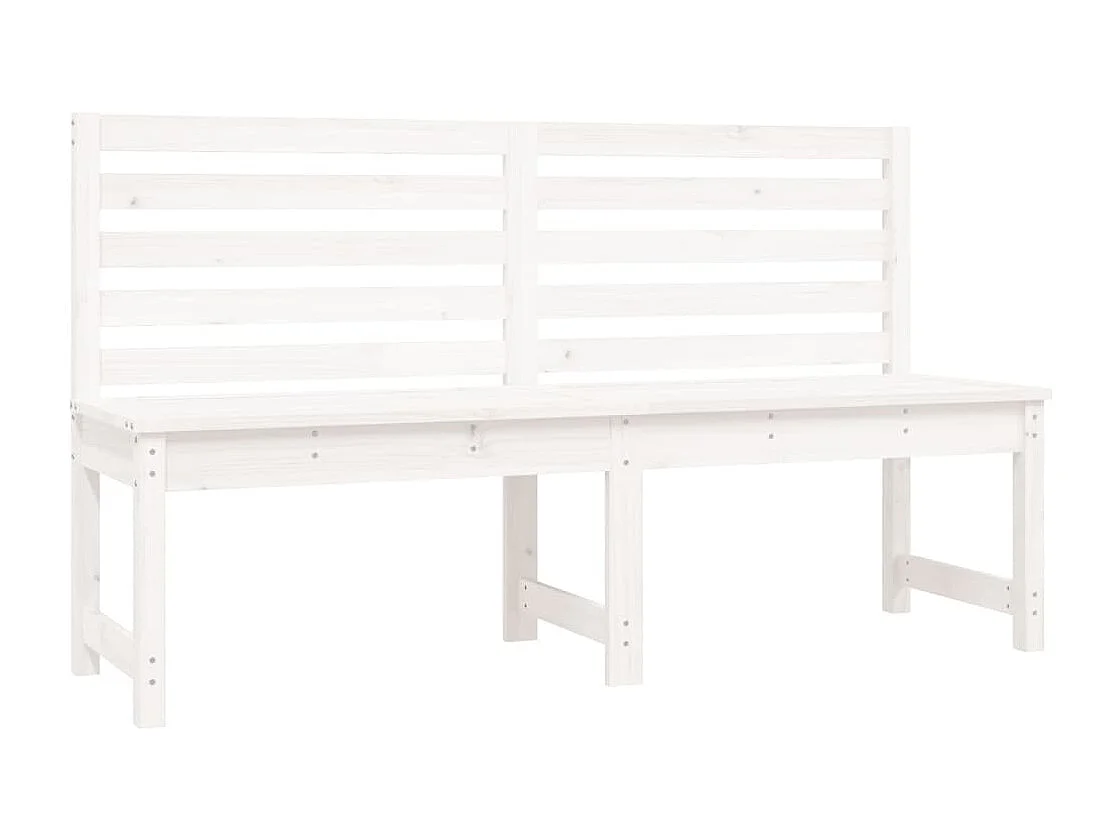 Banc de jardin meuble bois blanche 157.5 x 48 x 91.5 cm 02_0011649