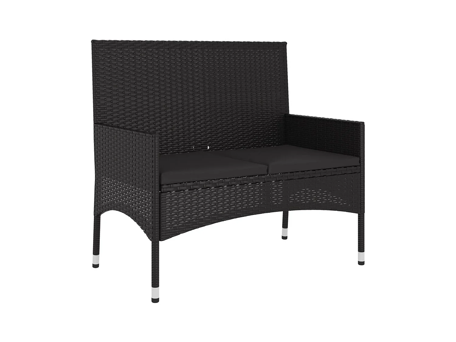 Banc de jardin meuble résine noire 90 x 51 x 85 cm 02_0011779