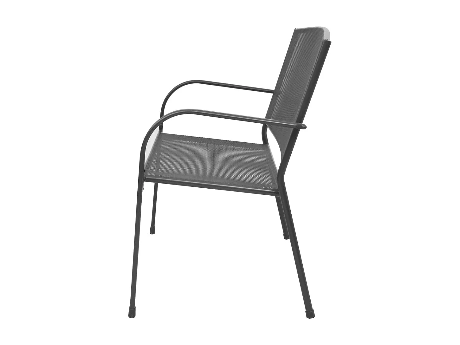 Panca da giardino arredo da giardino per esterni terrazza 108 x 60 x 88 cm acciaio e rete antracite 02_0011151