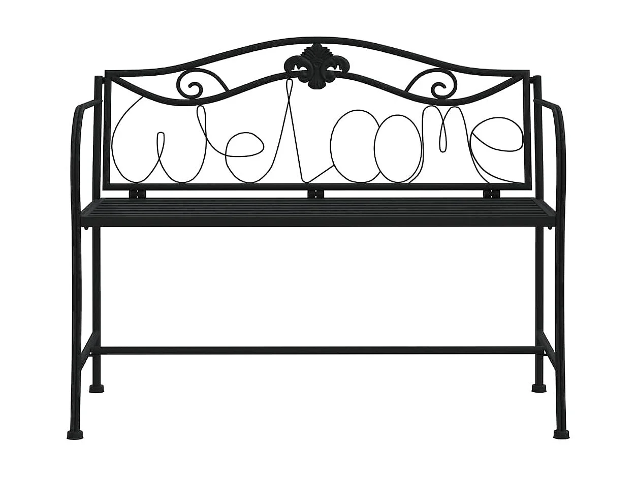 Banc de jardin meuble noire 104 x 52 x 78 cm 02_0011278