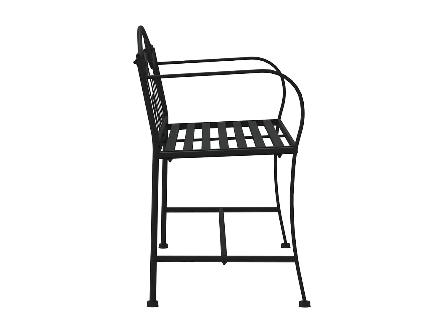 Banc de jardin meuble noire 104 x 52 x 78 cm 02_0011278