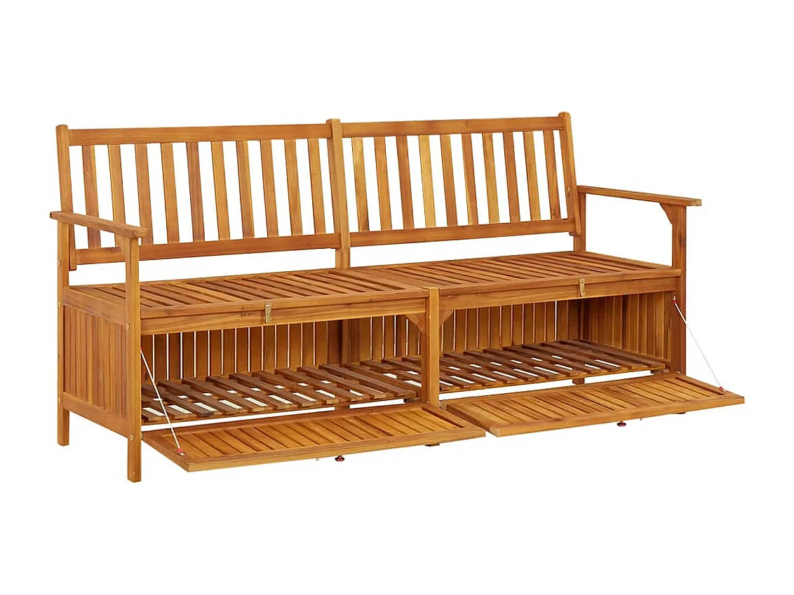 Banc de jardin meuble bois marron 170 x 63 x 84 cm 02_0011796