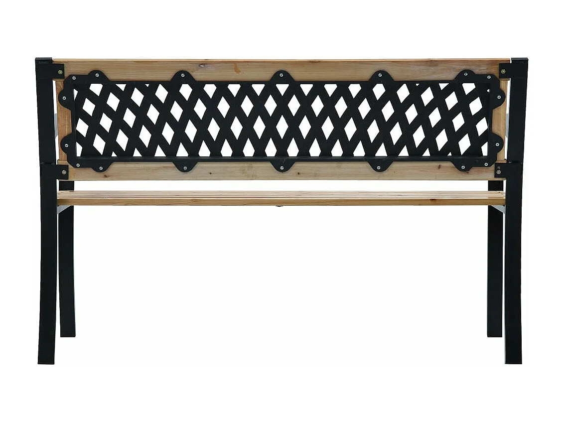 Banc de jardin meuble bois marron 120 x 53 x 77 cm 02_0011191