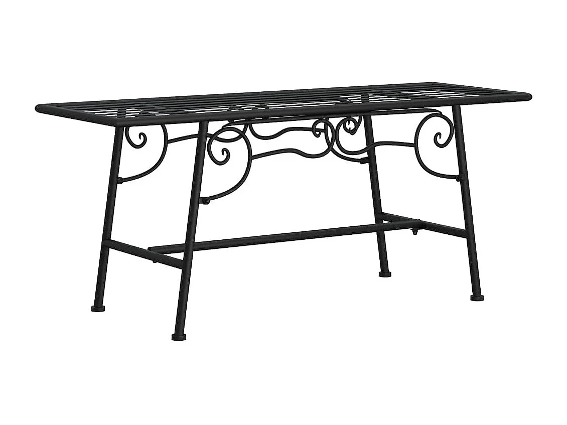 Banc de jardin meuble noire 110 x 38 x 46 cm 02_0011843