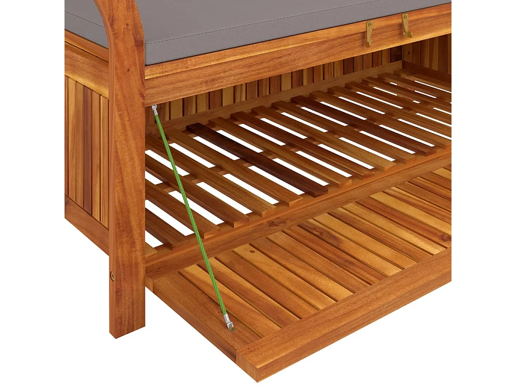 Banc de jardin meuble bois marron 126 x 50 x 60 cm 02_0011807