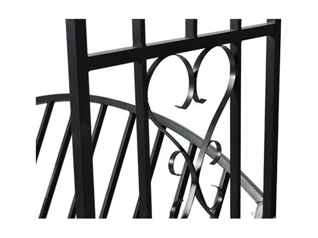 Arche à rosiers gloriette métal argentée 114 x 57 x 210 cm 2202005