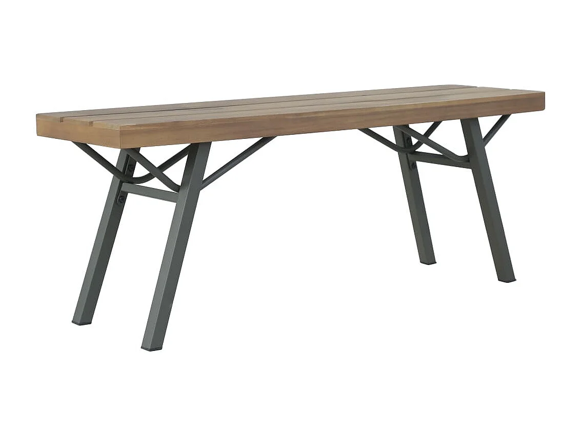 Panca da giardino mobili da giardino per esterni terrazza 120 x 31 x 45 cm in legno massello di acacia 02_0011193