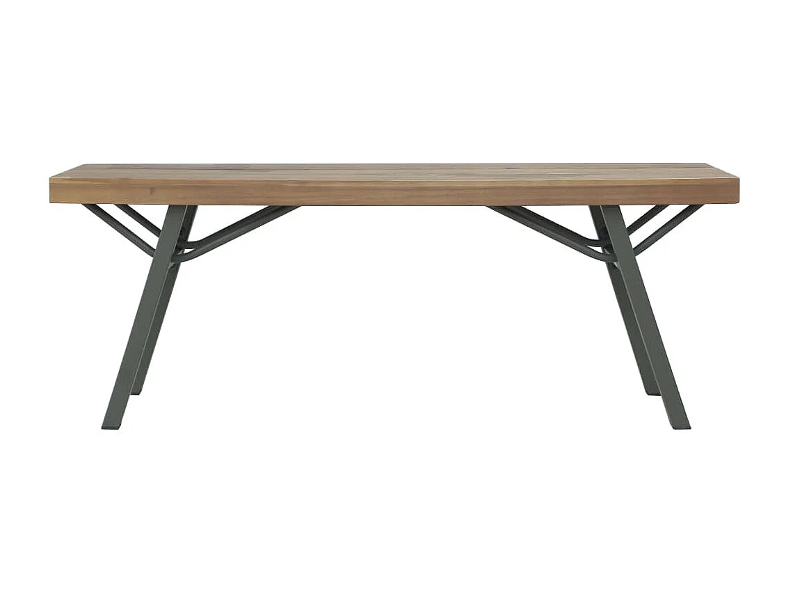 Panca da giardino mobili da giardino per esterni terrazza 120 x 31 x 45 cm in legno massello di acacia 02_0011193