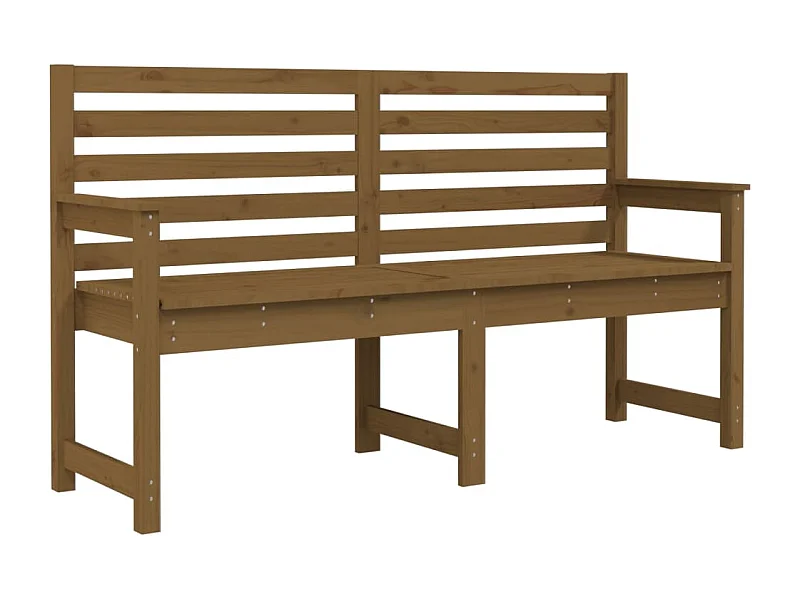 Panca da giardino mobili da giardino per esterni terrazza 159,5 x 48 x 91,5 cm in legno di pino massiccio marrone miele 02_0011745