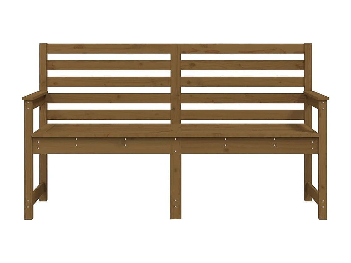 Banc de jardin meuble bois marron 159.5 x 48 x 91.5 cm 02_0011745