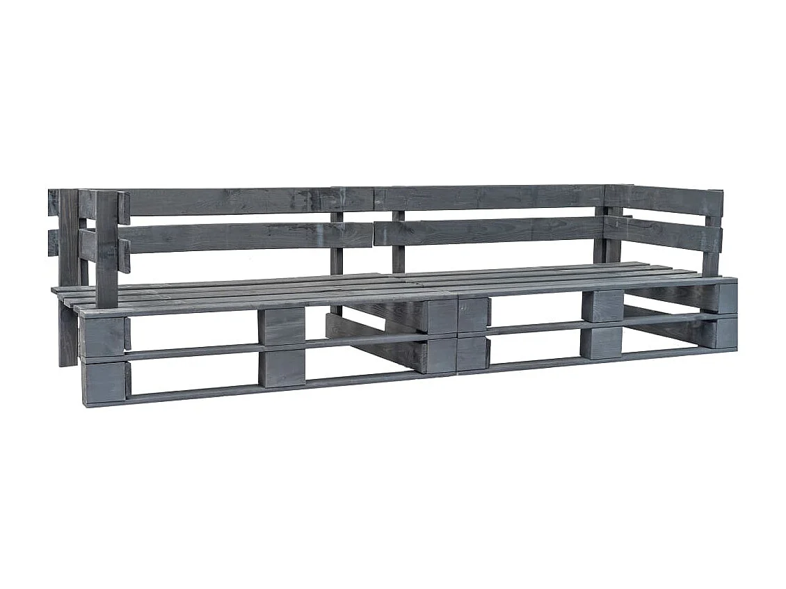 Canapé palette 2 places bois marron 220 x 66 x 55 cm 02_0011860