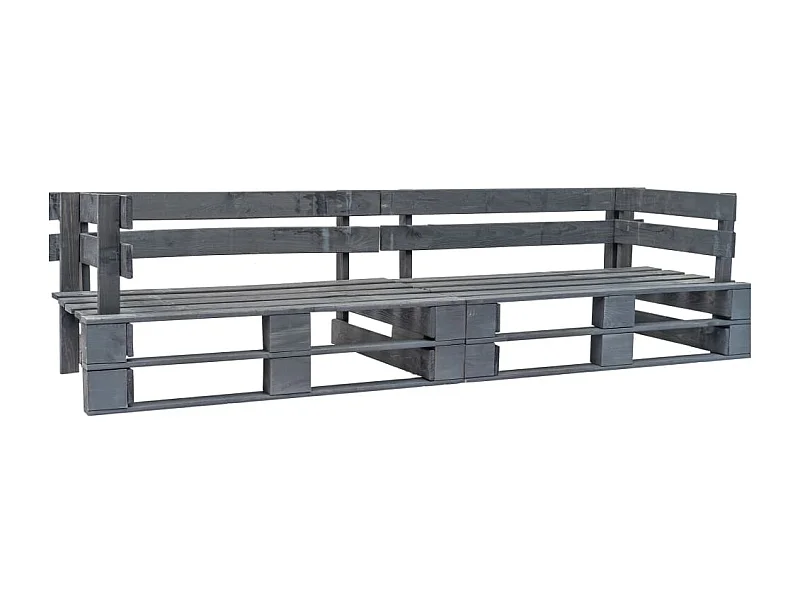 Canapé palette 2 places bois marron 220 x 66 x 55 cm 02_0011860