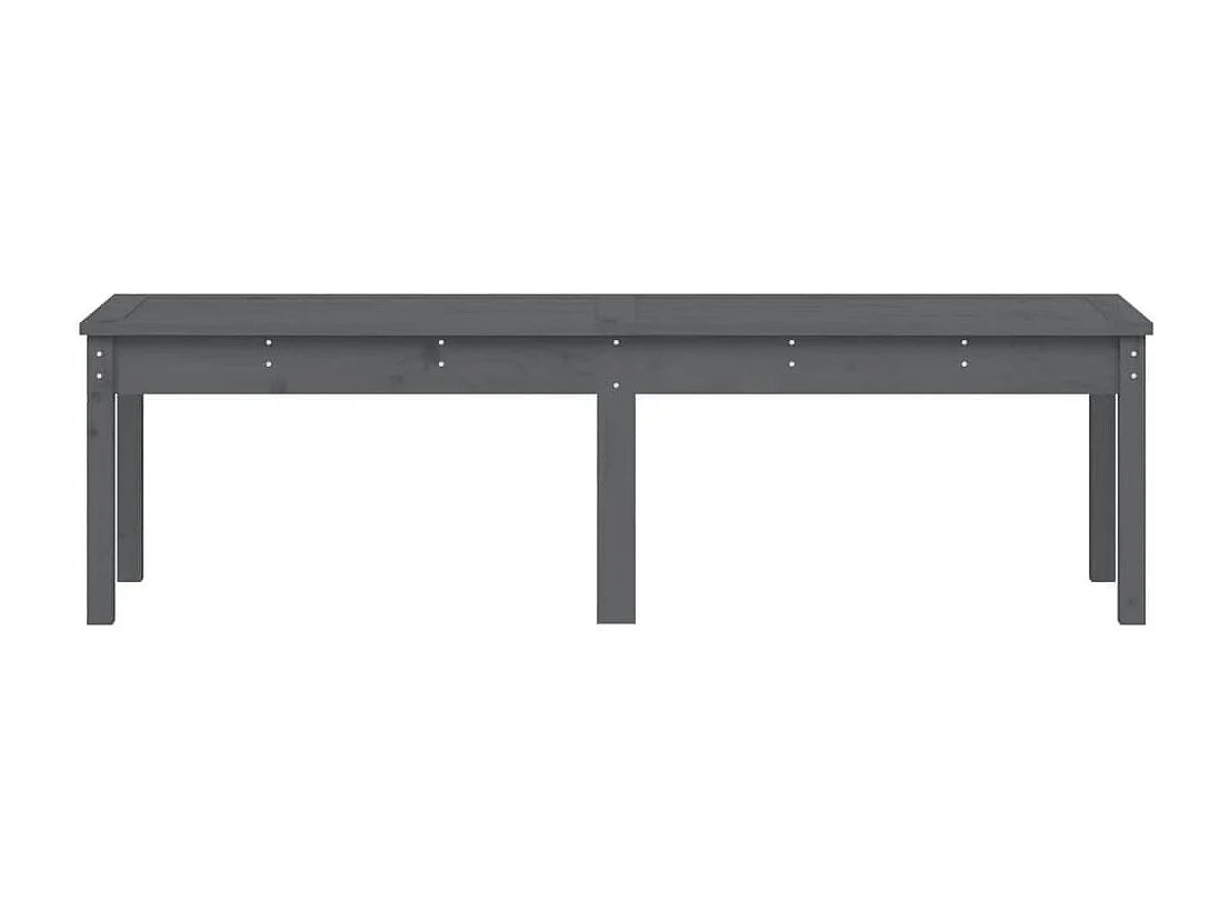 Panca da giardino mobile da giardino per esterni terrazza a 2 posti 159,5 x 44 x 45 cm legno massello di pino grigio 02_0011783