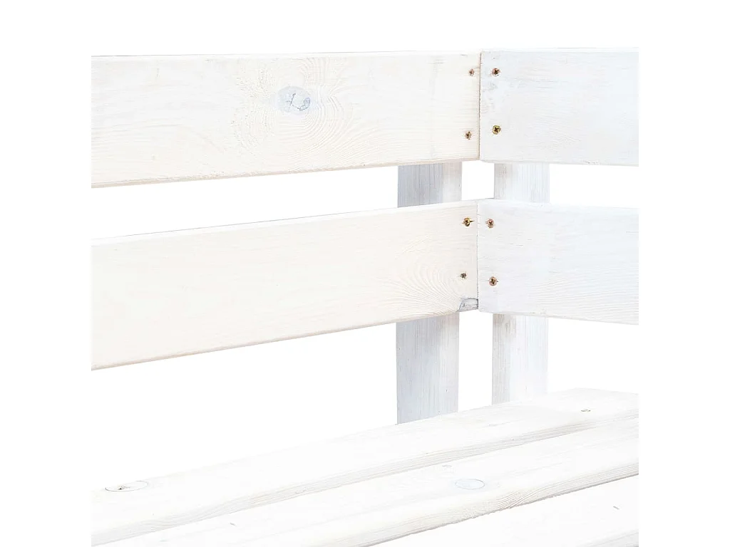 Banc de jardin meuble bois blanche 110 x 65 x 55 cm 02_0011133