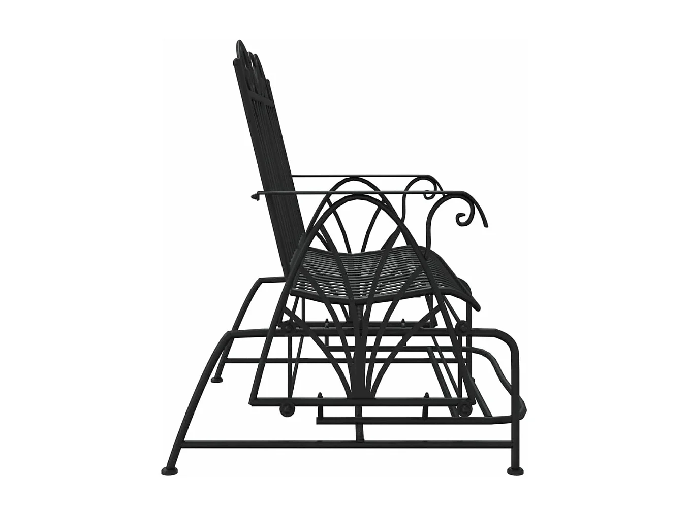 Banc de jardin meuble noire 114 x 83 x 98 cm 02_0011121