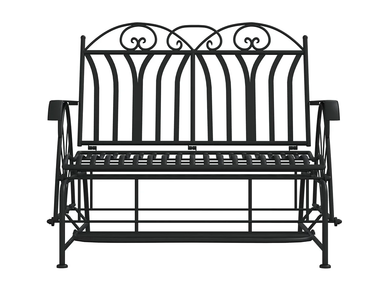 Banc de jardin meuble noire 114 x 83 x 98 cm 02_0011121